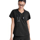 Women's Two-Pocket Piped V-Neck Rhythm Top - GSST180 - Black