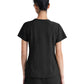 Women's Two-Pocket Piped V-Neck Rhythm Top - GSST180 - Black