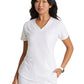 Women's Two-Pocket Piped V-Neck Rhythm Top - GSST180 - White