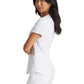 Women's Two-Pocket Piped V-Neck Rhythm Top - GSST180 - White