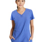 Women's Two-Pocket Piped V-Neck Rhythm Top - GSST180 - Vivid Lapis