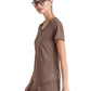 Women's Two-Pocket Piped V-Neck Rhythm Top - GSST180 - Driftwood