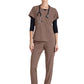 Women's Two-Pocket Piped V-Neck Rhythm Top - GSST180 - Driftwood