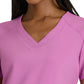 Women's Two-Pocket Piped V-Neck Rhythm Top - GSST180 - Twilight Mauve