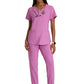 Women's Two-Pocket Piped V-Neck Rhythm Top - GSST180 - Twilight Mauve