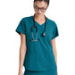 Women's Two-Pocket Piped V-Neck Rhythm Top - GSST180 - Bahama