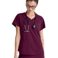 Women's Two-Pocket Piped V-Neck Rhythm Top - GSST180 - Wine