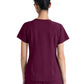 Women's Two-Pocket Piped V-Neck Rhythm Top - GSST180 - Wine