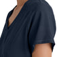 Women's Two-Pocket Piped V-Neck Rhythm Top - GSST180 - Steel