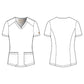 Women's Two-Pocket Piped V-Neck Rhythm Top - GSST180 - New Royal