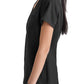 Women's Banded-V-Neck Sway Tuck-In Top - GSST181 - Black