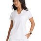 Women's Banded-V-Neck Sway Tuck-In Top - GSST181 - White