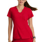 Women's Banded-V-Neck Sway Tuck-In Top - GSST181 - True Red