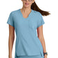 Women's Banded-V-Neck Sway Tuck-In Top - GSST181 - Ocean Mist