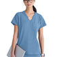Women's Banded-V-Neck Sway Tuck-In Top - GSST181 - Ciel Blue