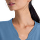 Women's Banded-V-Neck Sway Tuck-In Top - GSST181 - Ciel Blue