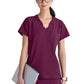 Women's Banded-V-Neck Sway Tuck-In Top - GSST181 - Wine