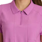 Women's 2 Pocket Zip Neck Banded Waist Perseverance Top - GSST215 - Twilight Mauve