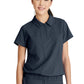 Women's 2 Pocket Zip Neck Banded Waist Perseverance Top - GSST215 - Steel