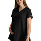 Women's  Two Pocket V-Neck Promise Scrub Top - GSST262 - Black