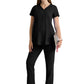 Women's  Two Pocket V-Neck Promise Scrub Top - GSST262 - Black