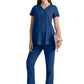 Women's  Two Pocket V-Neck Promise Scrub Top - GSST262 - Indigo (Navy)