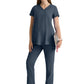 Women's  Two Pocket V-Neck Promise Scrub Top - GSST262 - Steel