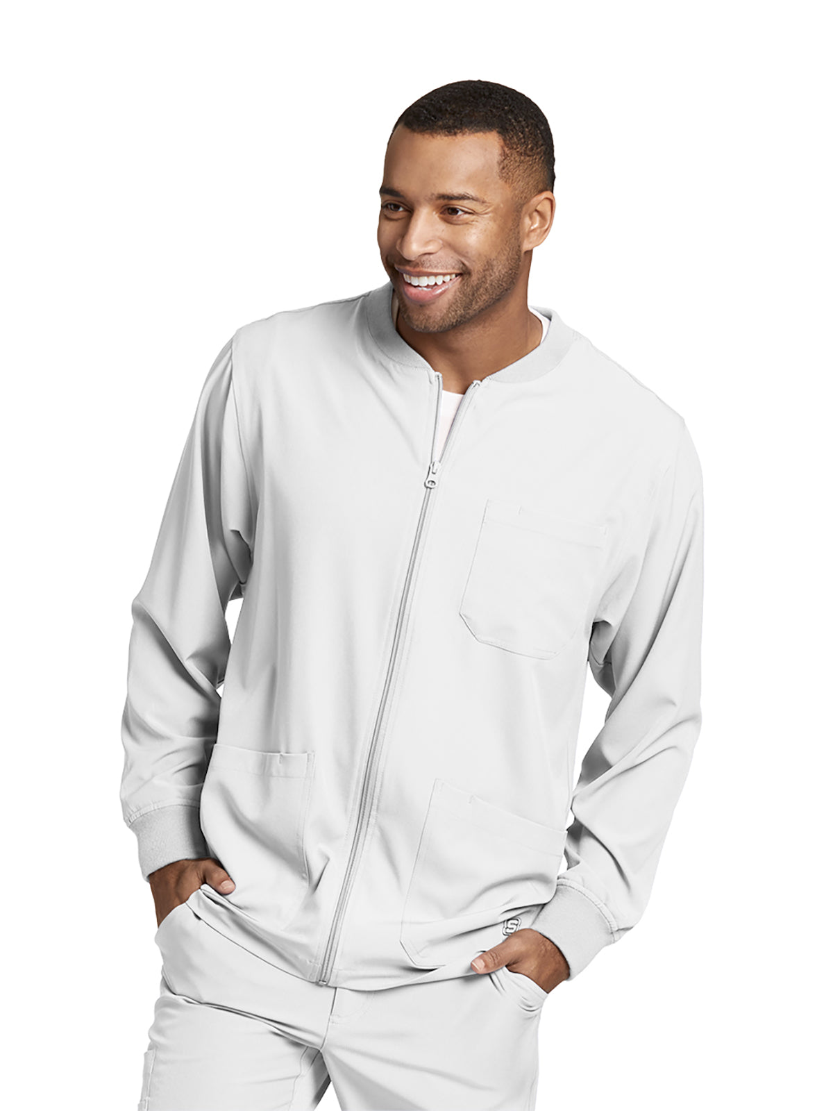 Men's Warm-Up Jacket - SK0408 - White