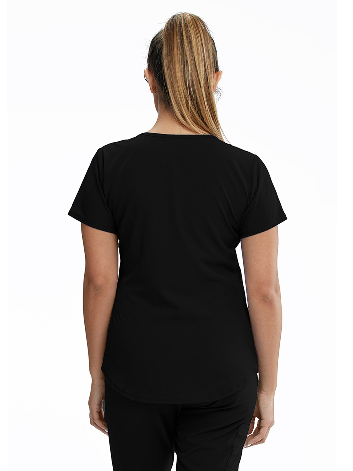 Women's V-Neck Top - SK101 - Black
