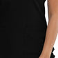 Women's V-Neck Top - SK101 - Black