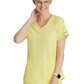 Women's V-Neck Top - SK101 - Lemon Glow