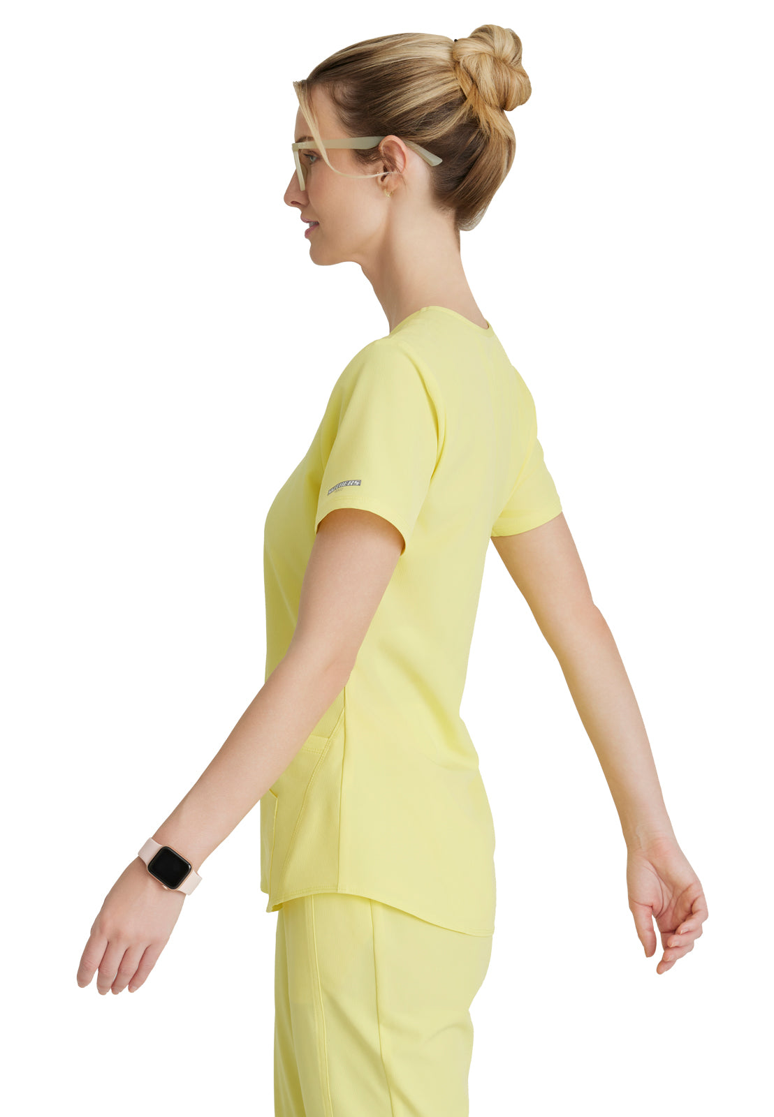 Women's V-Neck Top - SK101 - Lemon Glow