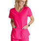 Women's V-Neck Top - SK101 - Vibrance Pink