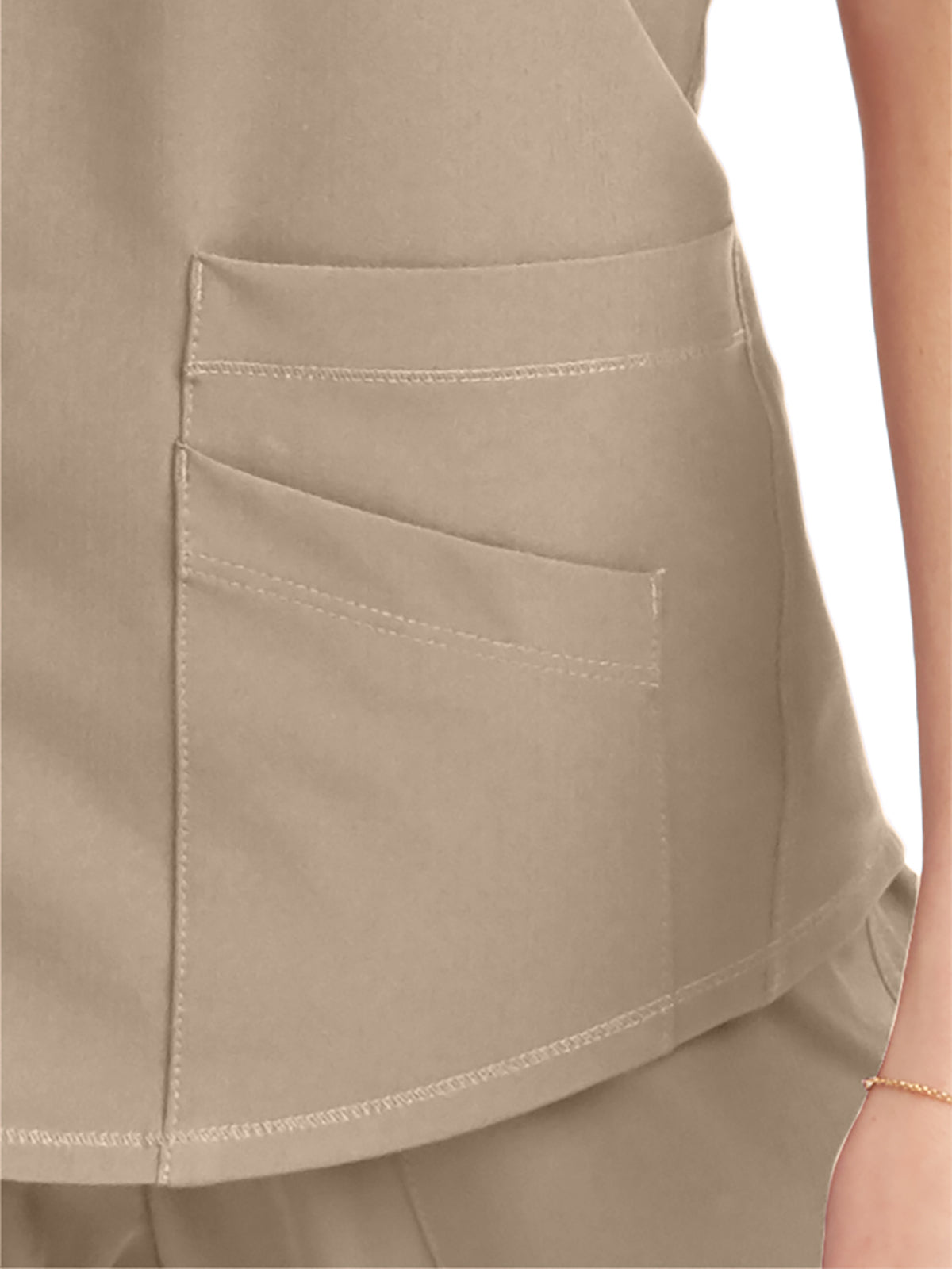 Women's V-Neck Top - SK101 - New Khaki
