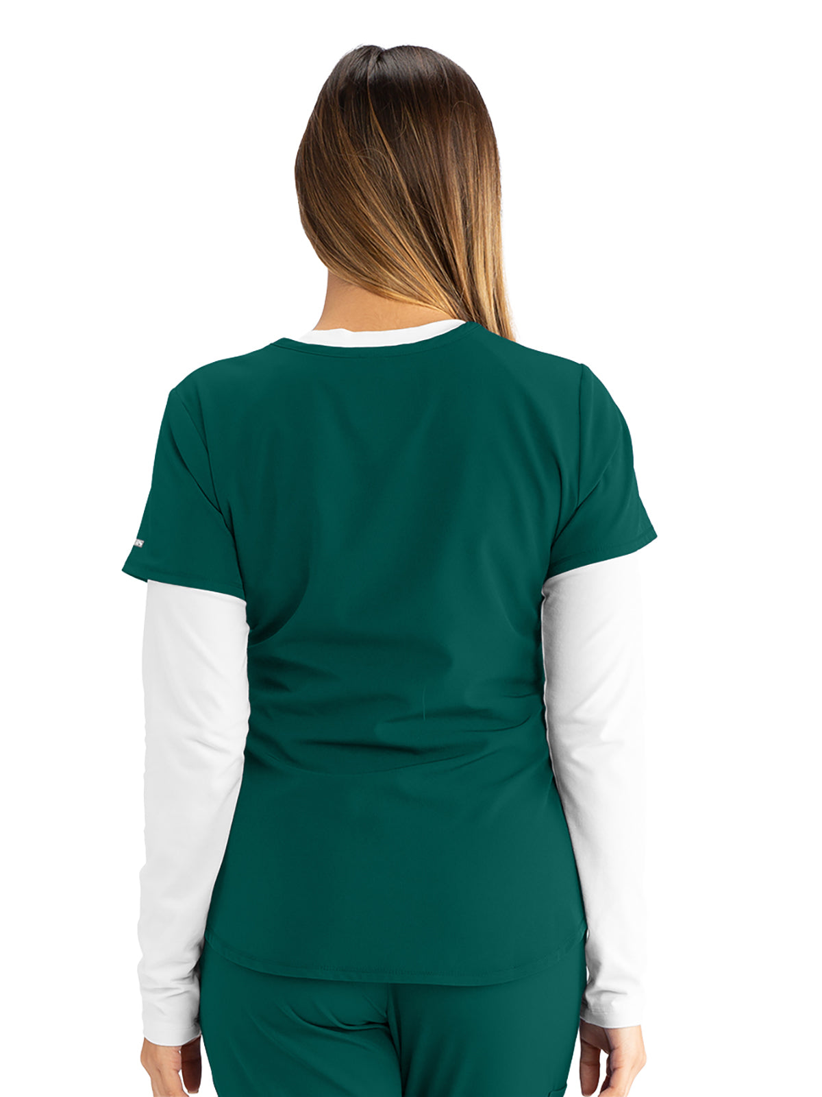 Women's V-Neck Top - SK101 - Hunter Green