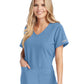 Women's V-Neck Top - SK101 - Ciel Blue