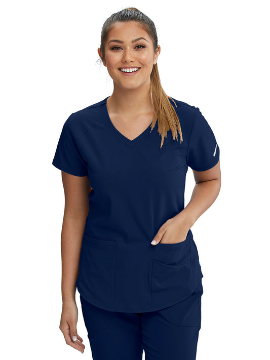 Women's V-Neck Top - SK101 - Navy