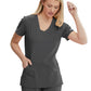 Women's V-Neck Top - SK102 - Pewter