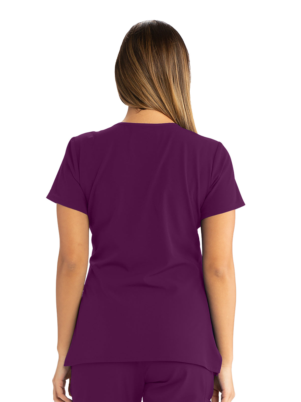 Women's V-Neck Top - SK102 - Wine