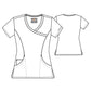 Women's V-Neck Top - SK102 - Wine