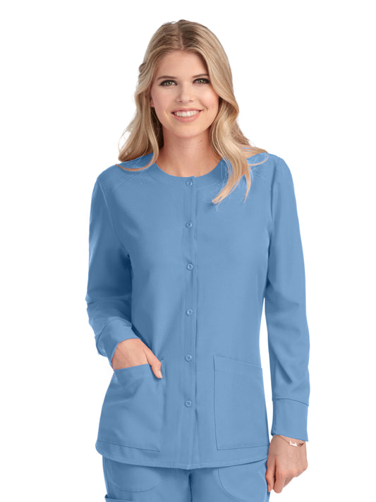 Women's 2-Pocket Jacket - SK401 - Ciel Blue