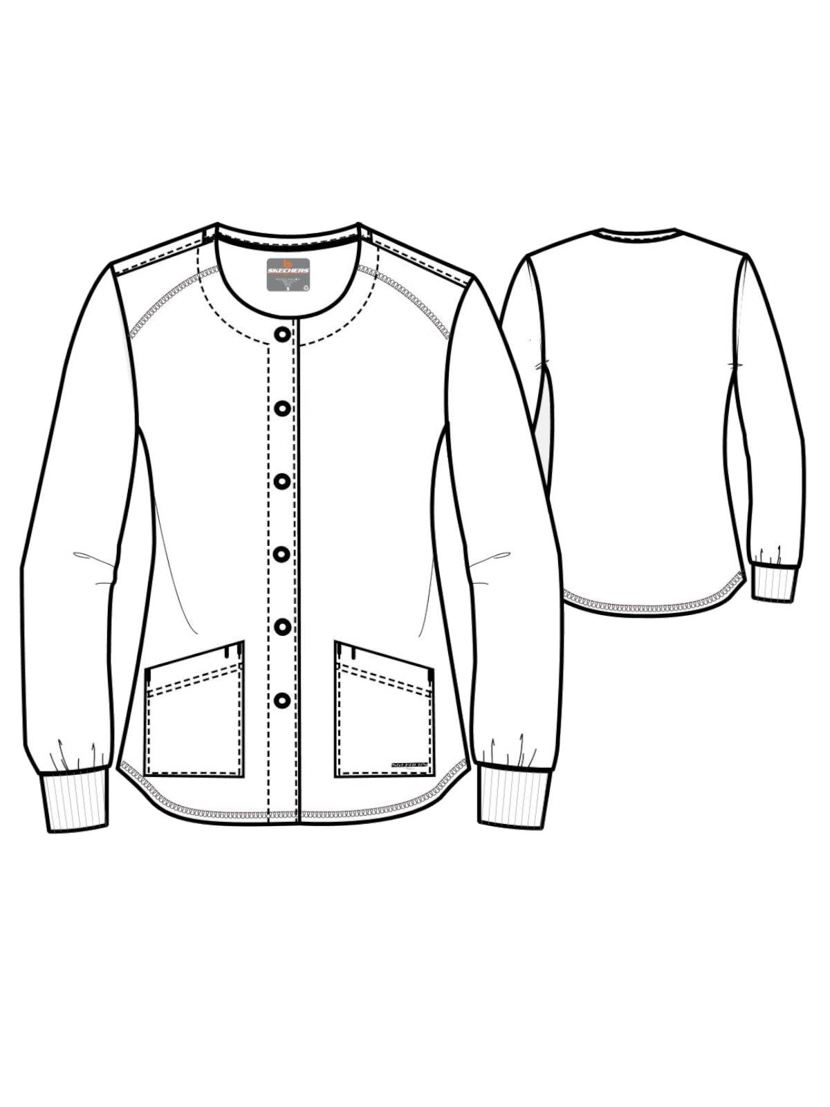 Women's 2-Pocket Jacket - SK401 - Wine