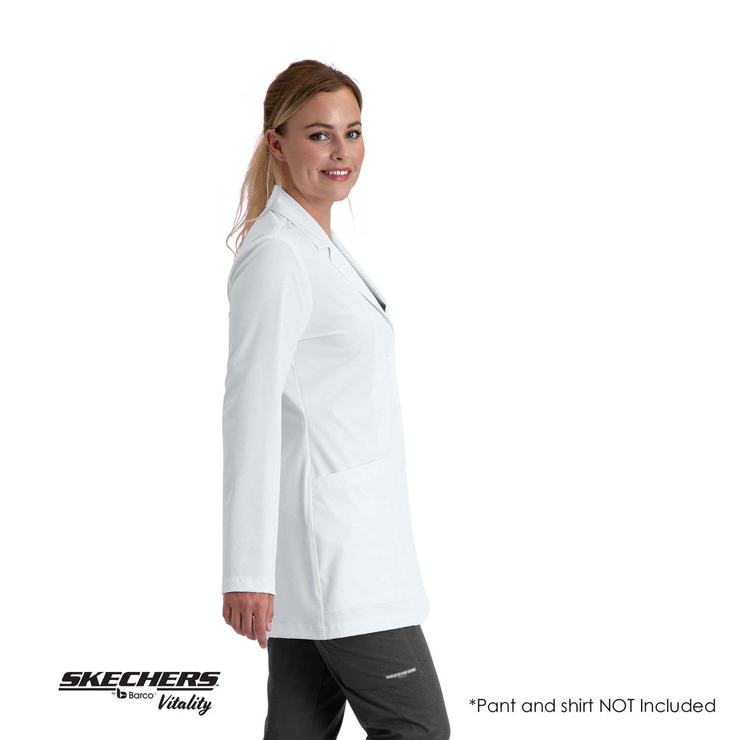 Skechers by Barco Women's Synergy Consultation Lab Coat - White