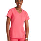 Women's 1 Pocket Tulip Hem Flow Top - SKT221 - Punch Pink
