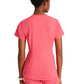 Women's 1 Pocket Tulip Hem Flow Top - SKT221 - Punch Pink