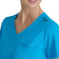 Women's 1 Pocket Tulip Hem Flow Top - SKT221 - Bold Azure