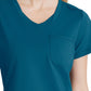Women's 1 Pocket Tulip Hem Flow Top - SKT221 - Bahama