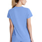 Women's 1 Pocket Tulip Hem Flow Top - SKT221 - Ciel Blue