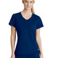 Women's 1 Pocket Tulip Hem Flow Top - SKT221 - Navy