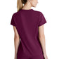 Women's 1 Pocket Tulip Hem Flow Top - SKT221 - Wine